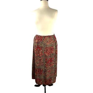 VTG 90's Light Academia Grandma JM Collection Paisley Maxi Skirt, Women’s Large